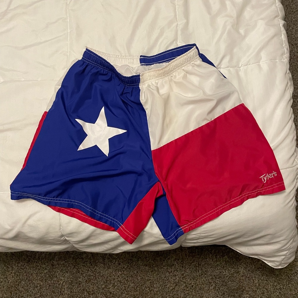 Texas flag swim trunks. Size medium. Tyler’s brand.